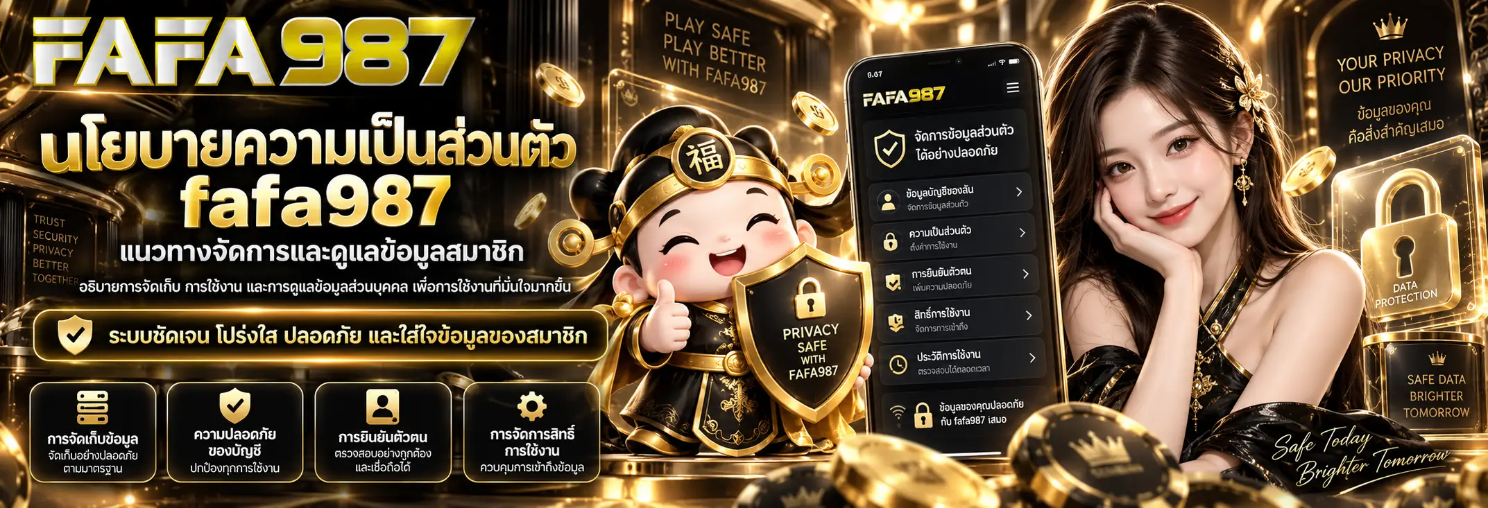 นโยบายความเป็นส่วนตัว fafa987 แนวทางจัดการและดูแลข้อมูลสมาชิก